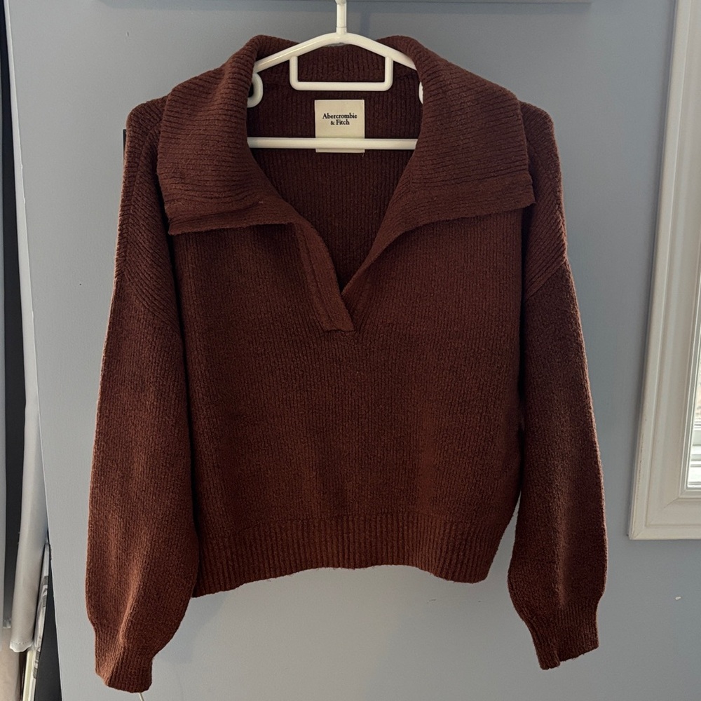 Abercrombie & Fitch Rich Brown Cowl Neck Sweater